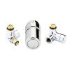 Danfoss X-tra Design Set Ventil RA-URX Links / Rücklauf Rechts, chrom 013G4004