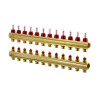 Danfoss Fussbodenheizungs-Verteiler FHF-12F 12 Kreise, mit Durchflussanzeige 088U0532