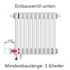 Arbonia Mehrpreis Einbauventil Gewinde M30x1,5 unten für Röhrenradiatoren