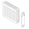 Buderus Seitenteil Profil Typ 20/22 H: 550mm - 2 Loch für Kompaktheizkörper mit profilierter Front bis Baujahr 2013 8718581356