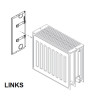 Buderus Seitenteil Profil Links Typ 33 H: 550mm - 2 Loch für Kompaktheizkörper mit profilierter Front bis Baujahr 2013 8718581358