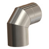 Atec 87 Grad-Bogen DN60/100 Edelstahl blank 700716