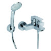 Ideal Standard Ceraplan III Badearmatur Aufputz mit Brause-Set, Ausladung 164-169mm, chrom B0719AA