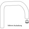 Ideal Standard Rohrauslauf-Set Cerasprint, 180mm B960959AA