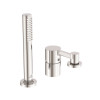 Ideal Standard 3-Loch Wannenrandarmatur JOY, ohne Auslauf mit Stab-Handbrause und Umsteller, Chrom BC788AA