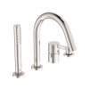 Ideal Standard 4-Loch Wannenrandarmatur JOY, mit Auslauf Stab-Handbrause und Umsteller, Chrom BC789AA