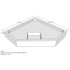 Belli Duschwannenträger für Adria F 90x90 SD93079