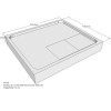 Belli Duschwannenträger für Flat E 90x80 SD94077 für Rechteckdusche, 90x80x1,5cm, 12cm hoch