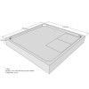 Belli Duschwannenträger für Flat E 90x90 SD94107 für Rechteckdusche, 90x90x1,5cm, 12cm hoch