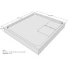 Belli Duschwannenträger für Flat E 100x90 SD94109 für Rechteckdusche, 100x90x1,5cm, 12cm hoch