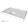 Belli Duschwannenträger für Flat New E 130x80 SD94129 für Rechteckdusche, 130x80x1,5cm, 12cm hoch