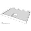 Belli Duschwannenträger für Flat New E 130x90 SD94130 für Rechteckdusche, 130x90x1,5cm, 12cm hoch