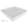 Belli Duschwannenträger für Sito E 90x90 SD94208 für Rechteckdusche, 90x90x2,5cm, 14cm hoch