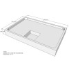 Belli Duschwannenträger für Sito E 120x80 SD94212 für Rechteckdusche, 120x80x2,5cm, 14cm hoch