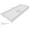 Belli Duschwannenträger für Flat New E 170x70 SD94254 für Rechteckdusche, 170x70x2,2cm, 12cm hoch