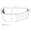 Belli Badewannenträger für Nevada links SW84123 für Raumsparwanne, 170x75x42,5cm, 57,5cm hoch