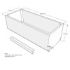 Belli Badewannenträger für Aquaria 170cm SW84227