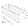 Belli Badewannenträger für Korana 150x70cm SW84287