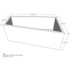 Belli Badewannenträger für Malibu Top 160 rechts SW94240 für Raumsparwanne, 160x95x45cm Trägerhöhe: 57,5cm