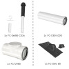 Bosch Abgas-Paket Dachdurchgang 80/125 schwarz, raumluftunabhängig Abgas-Standardpaket BOPA FC09 7739617760