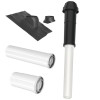 Buderus Abgaspaket DO DN80/125 schwarz Dachziegel, 2m Rohr 7736614902