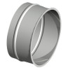 Buderus Abgasrohr-Wandfutter V4A Edelstahl D130 x 0,6mm Werkstoff 1.4404, einfach 7738332447