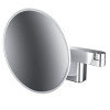 Emco LED-Kosmetikspiegel Evo 3-fach, 2-armig D=209mm chrom, Direktanschluss, 2 Schalter, Farbwechsel, dimmbar 109506031 