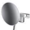 Emco LED-Kosmetikspiegel Evo 5-fach, 2-armig D=209mm chrom, Stecker, 2 Schalter, Farbwechsel, dimmbar 109506040 