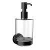 Emco Seifenspender Round Glasteil klar, Kunststoffpumpe schwarz 432113300 