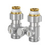 Flamco Einrohr-Hahnblock EXCLUSIV DurchgangD1/50 G3/4i x G3/4a mit Nippel F10001