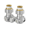 Flamco Einrohr-Hahnblock EXCLUSIV Eck E1/50 G3/4i x G3/4a mit Nippel F10003