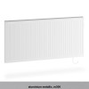 Kermi Heizkörper x-therm +e Profil horizontal Typ 21 H: 60 L: 100cm Aluminium Metallic, ohne Stecker, 1500 Watt F1E21060100M306H4K