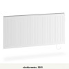 Kermi Heizkörper x-therm +e Profil horizontal Typ 21 H: 60 L: 100cm Strukturweiß, ohne Stecker, 1500 Watt F1E21060100S600H4K