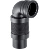 Geberit PE Anschlussbogen 90 Grad für Wand-WC ausziehbar d90/90 241.521.00.1