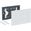 Geberit Sigma70 Betätigungsplatte, für 2-Mengen-Spülauslösung Glas weiß 242.813.SI.1