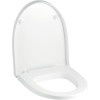 Geberit Flow WC-Sitz, weiß Scharniere verchromt mit Absenkautomatik 575950000