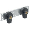 Geberit Anschlusswinkel 90 Grad mit AG MF vormontiert 2fach, Rotguss R1/2-Rp1/2 AD=10cm 632.863.00.2