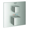 Grohe Grohtherm Cube Thermostat-Brausebatterie supersteel Fertigmontageset 2-Wege-Umstellung 24154DC0