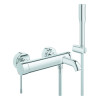Grohe Essence Einhand-Wannenbatterie chrom mit Brausegarnitur 25249001