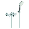 Grohe Costa 2-Griff-Wannenbatterie chrom mit Tempesta Wandhalterset 2546010A