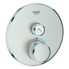 Grohe Thermostat Grohtherm SmartControl supersteel 29118 Fertigmontage-Set rund 1 Absperrventil 29118DC0