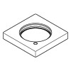 Grohe Rosette eckig für Waschtisch-Batterien ohne Zugstange supersteel 48421DC0