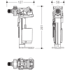 HEWI Einlassventil Spülkasten des Systems S 50, für Spülkasten der WC-Module S50.02... 65052