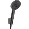 Hansgrohe Porterset Pulsify Select S 105 3 jet EcoSmart mit Brauseschlauch 1250mm schwarzmatt 24306670