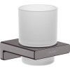 Hansgrohe Zahnputzbecher AddStoris brushed black chrom 41749340