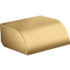 Hansgrohe Toilettenpapierhalter mit Deckel Axor Universal Circular brushed gold optik 42858250