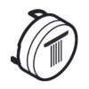 Hansgrohe Druckknopf Symbol Kopfbrause Rain groß mattweiß 93571700