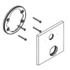Hansgrohe Rosette Axor Massaud Thermostat mit Absperr-/Umstellventil chrom beschriftet 98688000