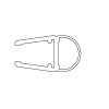 HSK O-Dichtprofil vertikal, Höhe 2.010mm 100078-8-5