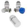 HSK Seitenanschluss Wand Ventil-Set Winkel-Eck rechts, chrom 890835-02